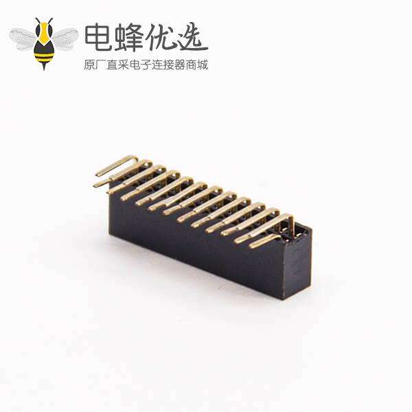 1.27mm排针连接器2&times;12 PIN H4.3弯式插板