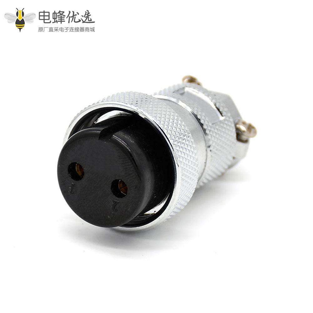 GX30航空插头2芯直式母头圆形接线连接器