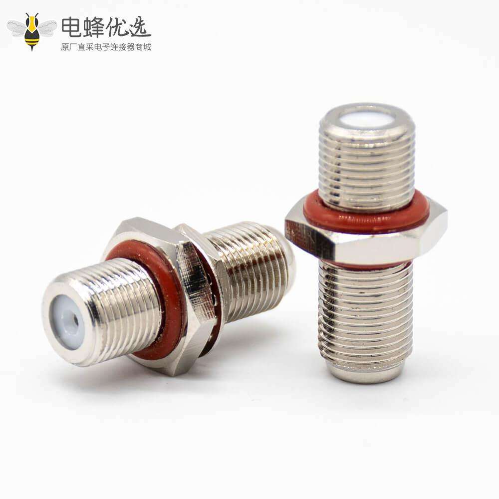 F头防水转接头母转母直式防水同轴连接器