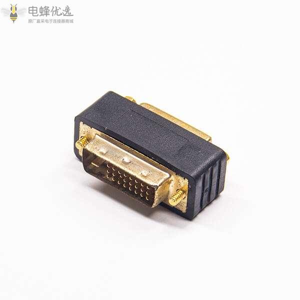 DVI-I24+5芯公头转DVI-I24+5芯母头直式超短型转接头