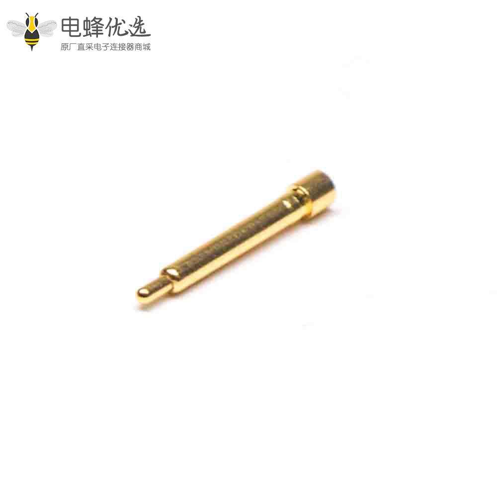 单头Pogo Pin连接器侧放式黄铜焊接异形系列单芯镀金