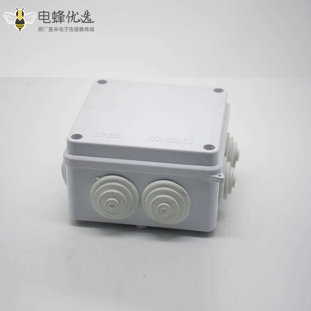 防水接线盒IP55矩形100&times;68&times;50 ABS塑料螺丝固定密封盒