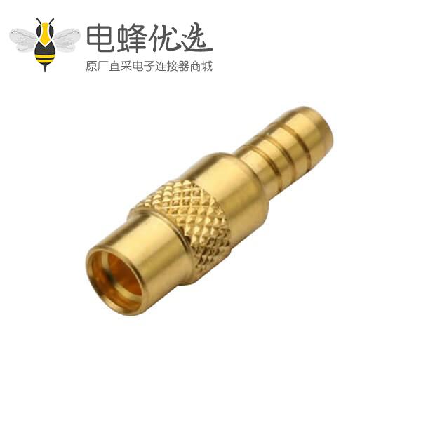 同轴线缆接头母头直式压接式MMCX连接器 接线RG178
