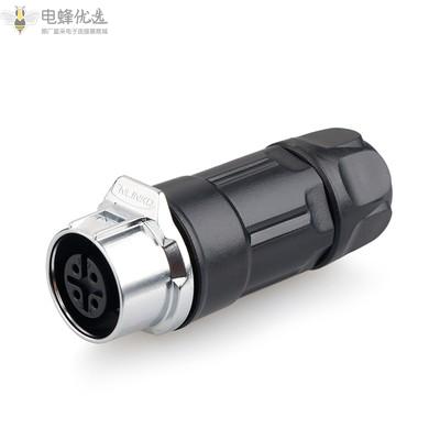 航空插头插座LP-12-4芯母头全金属微小型防水连接器